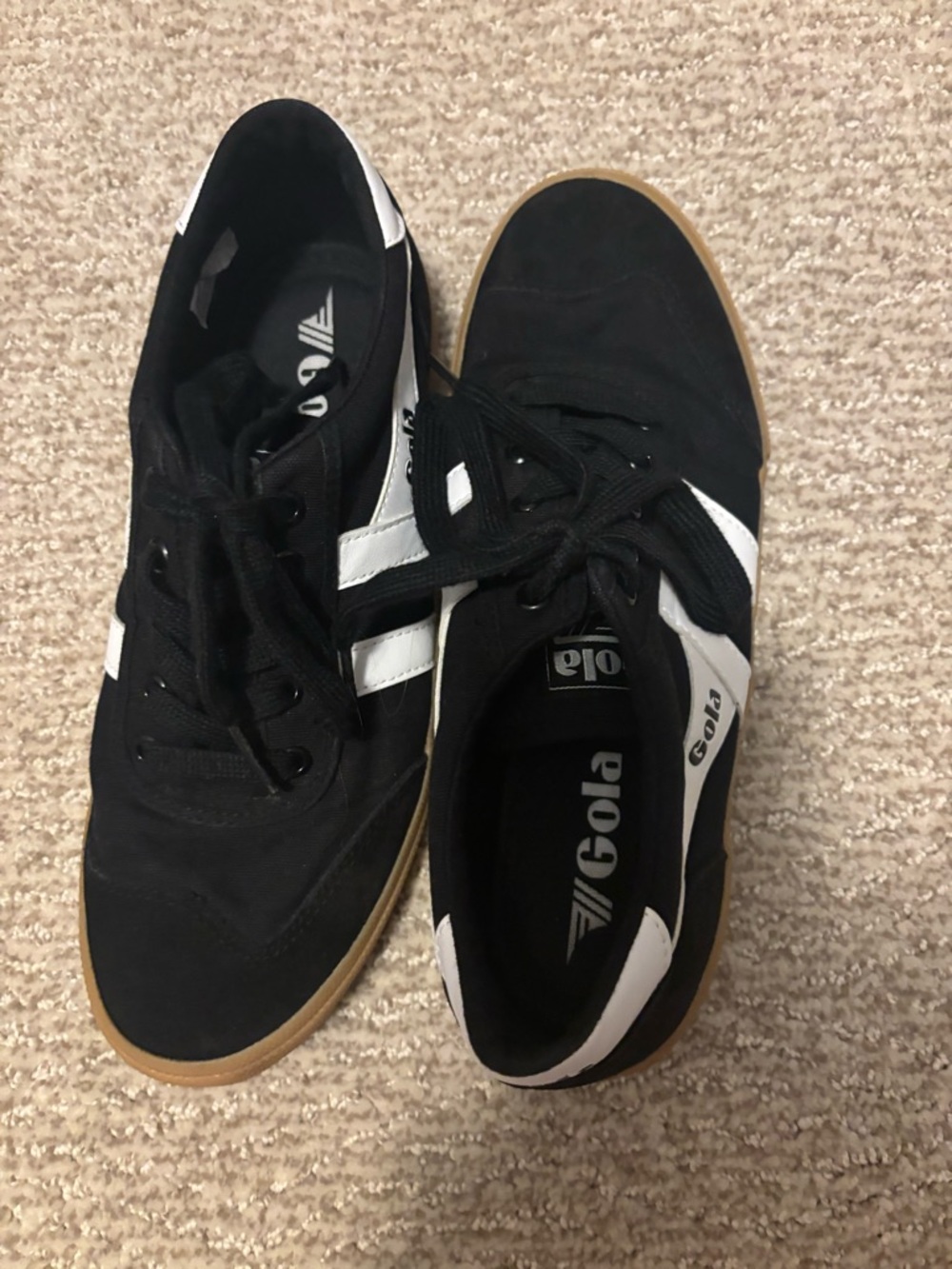Gola Black & White Low-Top Sneakers size 7.5 - Picture 4 of 5